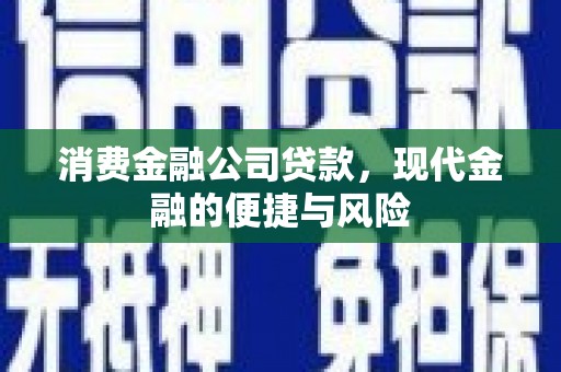 宁阳消费金融公司贷款，现代金融的便捷与风险