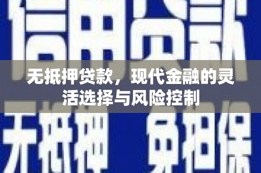 宁阳无抵押贷款，现代金融的灵活选择与风险控制