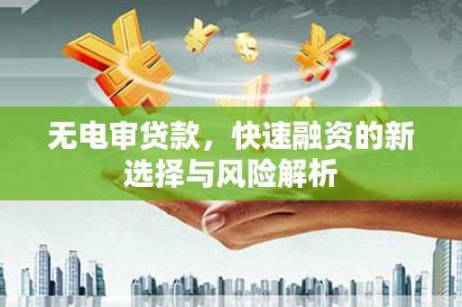 宁阳无电审贷款，快速融资的新选择与风险解析